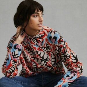 The Carys Mock-Neck Sweater by Maeve Size Medium